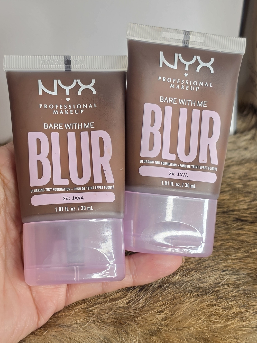 NYX Bare With Me Blur Foundation - Java (Brown) Bundle Of 2